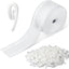Cinta cortina plegable onda blanca 82ft 350 ganchos