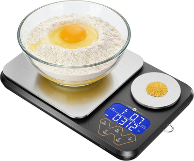 Báscula cocina doble plataforma 0.00 oz/11 lbs gramos y oz
