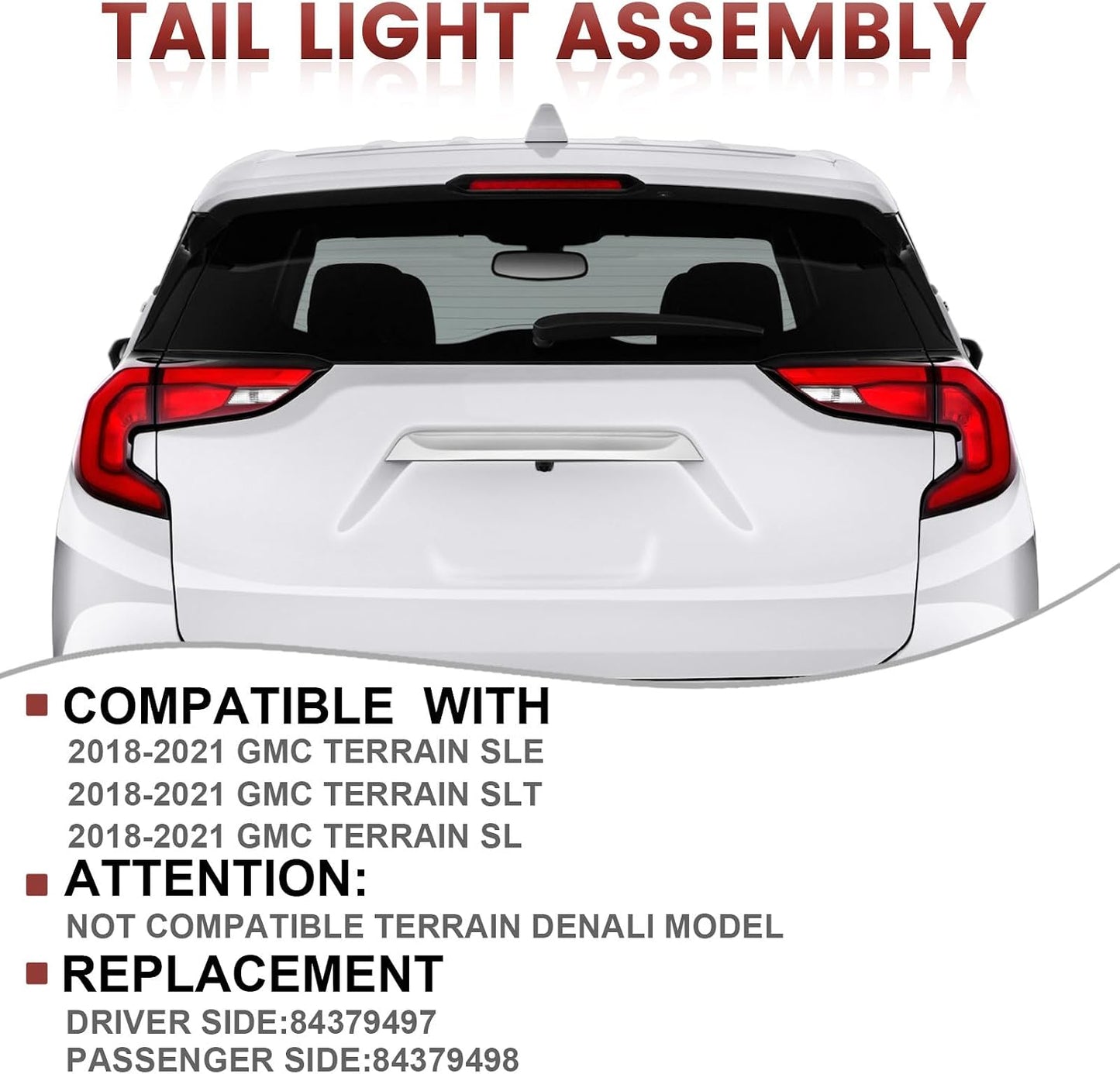 Luz trasera pasajero derecho GMC Terrain 18-21 LED