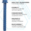 Anclajes hormigón cabeza hex 1/2x3pulg 10uds azul