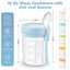 6 Frascos Vidrio Mason 16oz Avena Nocturna con Tapas y Cucharas