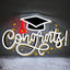 Letrero neón Congrats Grad para graduación 2026