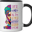 Taza cerámica para niños y mujeres Its Me Hello Birthday Girl negra/blanca