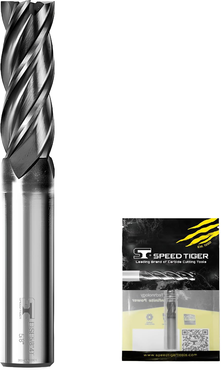 Fresa cuadrada carburo 5/8 4 flautas acero aleado AlTiN