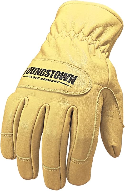 Guantes trabajo unisex cuero molido color bronceado talla L