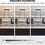 Candelabro rectangular cristal negro 47pulg para isla cocina