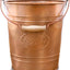Cubo basura baño rústico metal mango madera 7L tono cobre