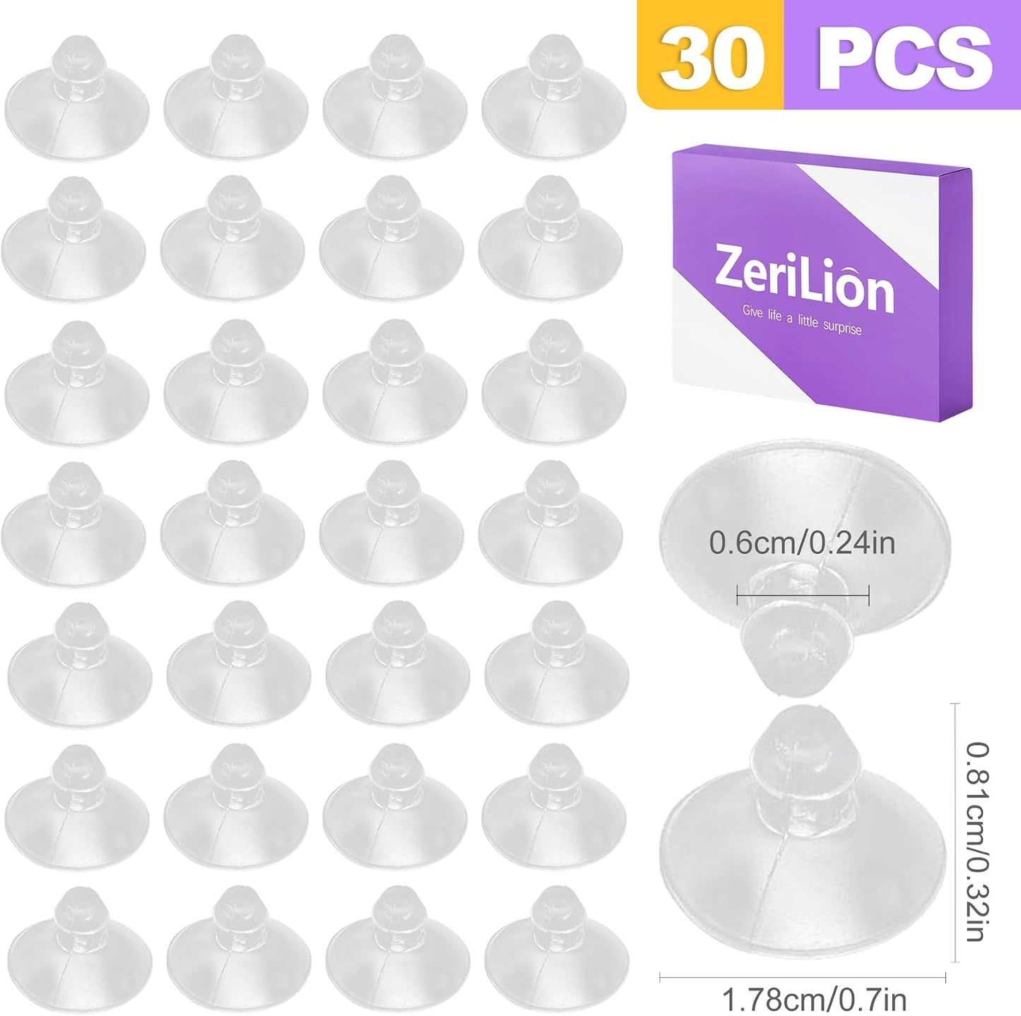 20 Ventosas Transparentes Antideslizantes para Mesa Cristal
