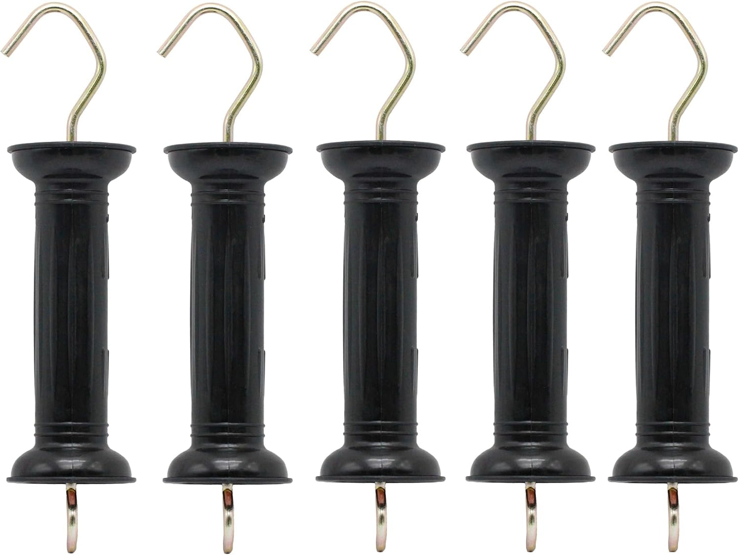 5 Aisladores Plástico para Cercas Puerta Negro
