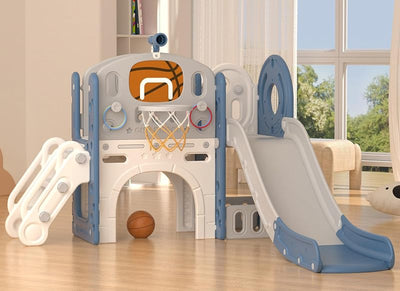Tobogán 8en1 para niños 1 año con aro baloncesto
