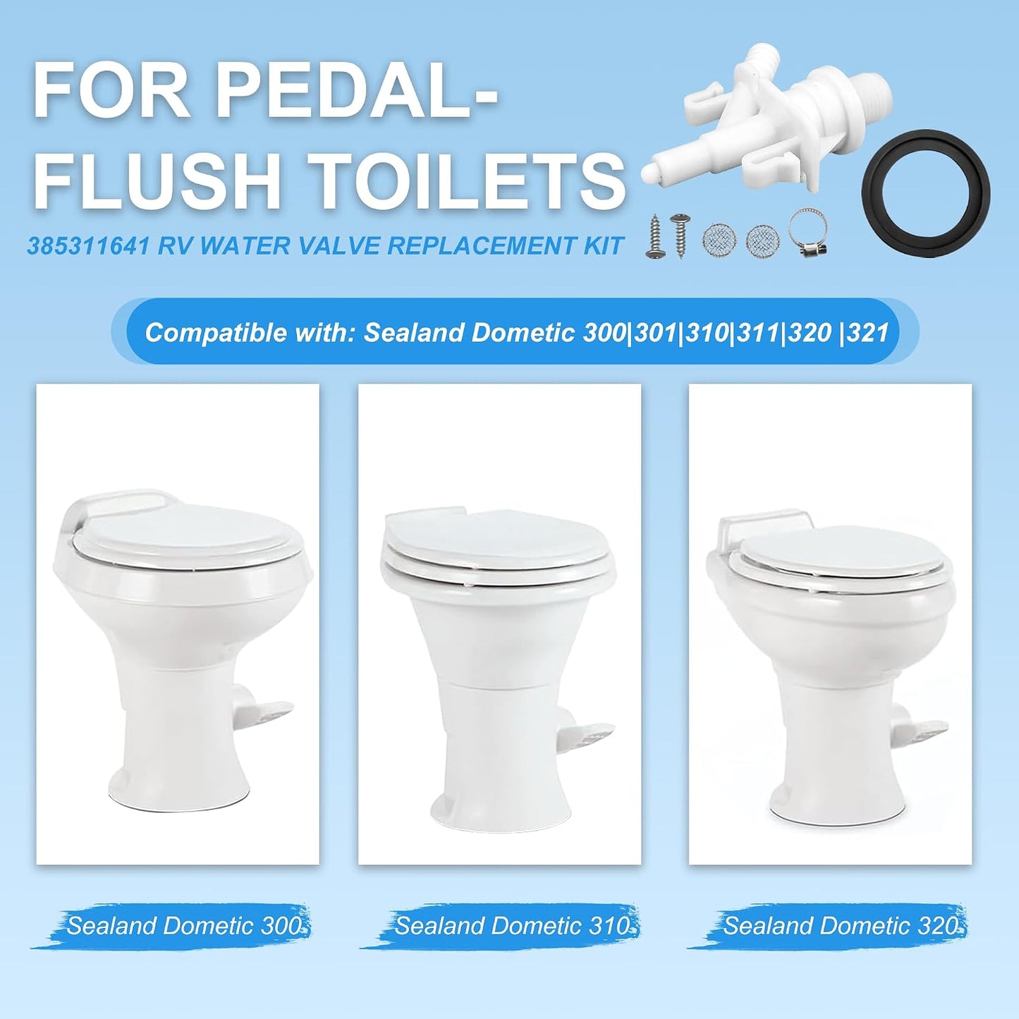 Kit válvula agua inodoro RV Dometic Sealand 300-321