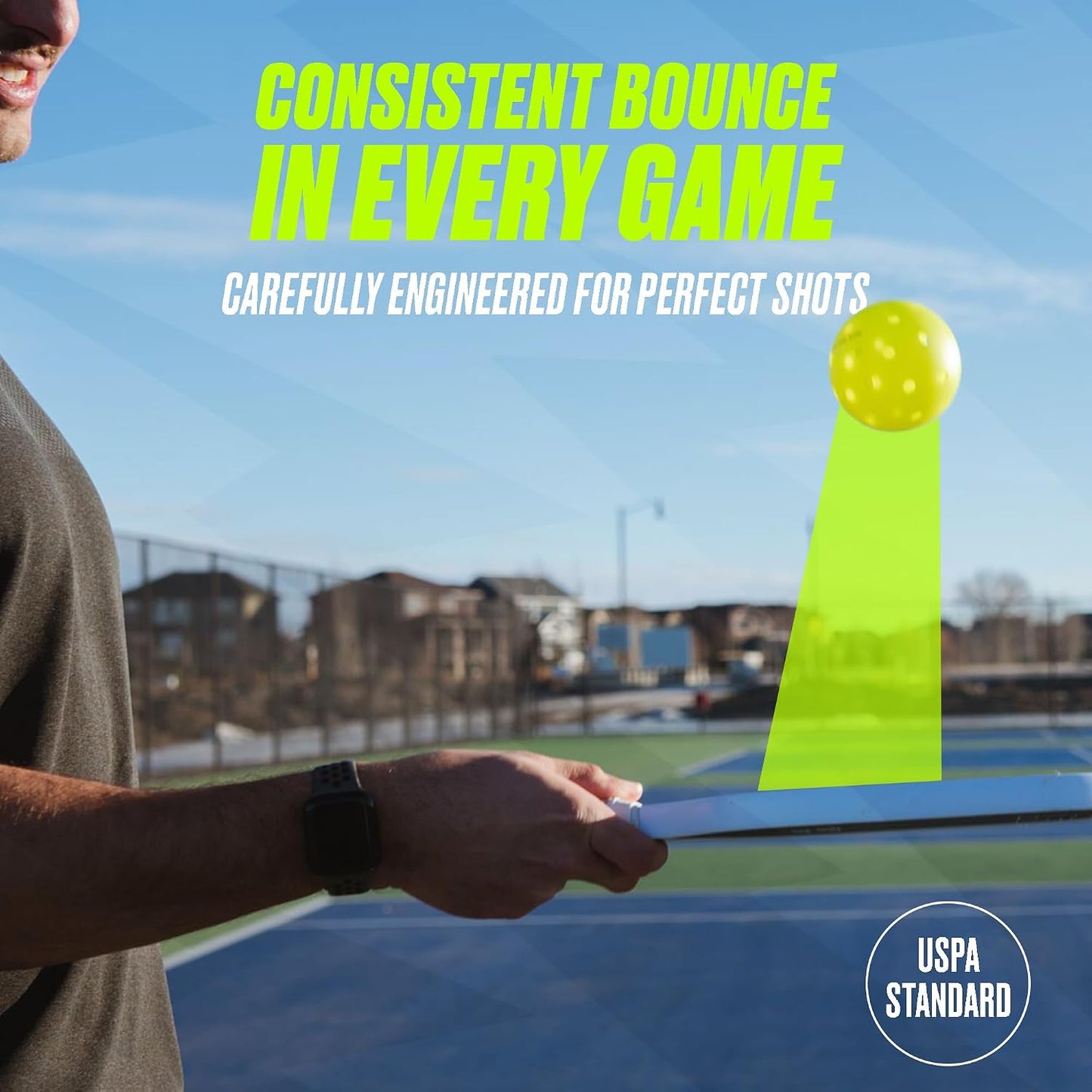 Bolas pickleball aprobadas USAPA rebote torneo resistente viento
