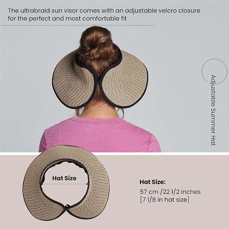 Visera mujer talla única con cinta sudor