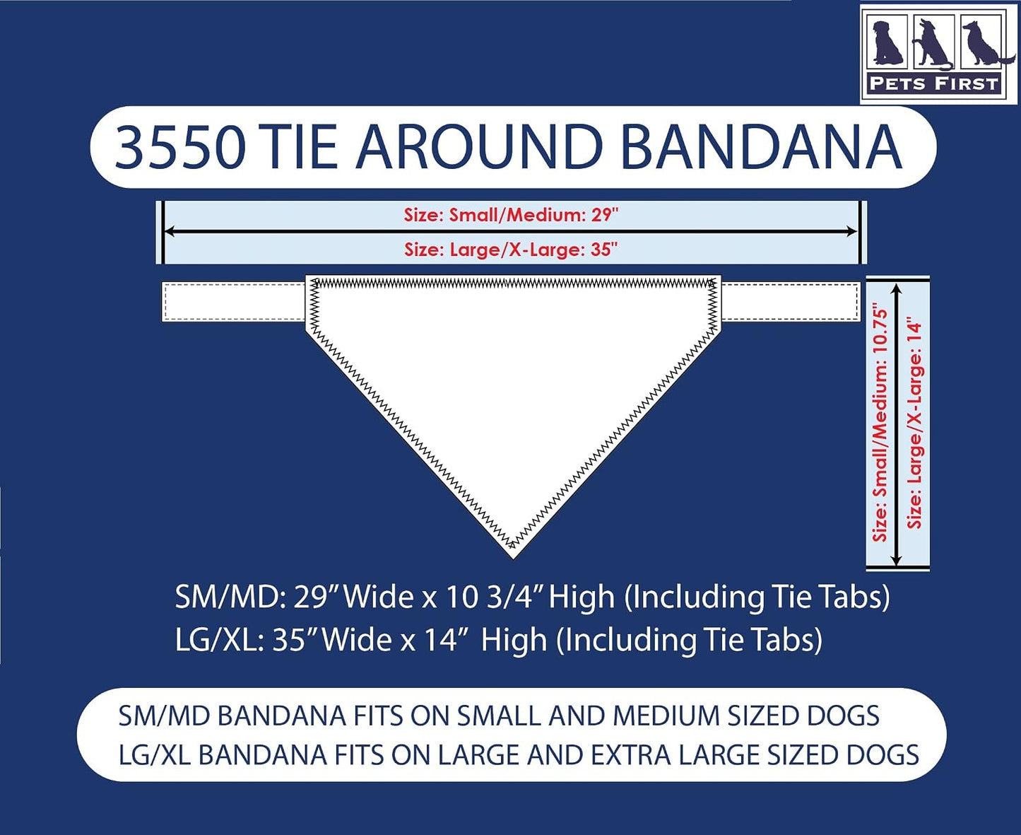 Bandana con lazo para perro gato FL-3550-S-M