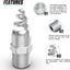 Boquilla atomización cono espiral acero inox 316 para polvo y riego