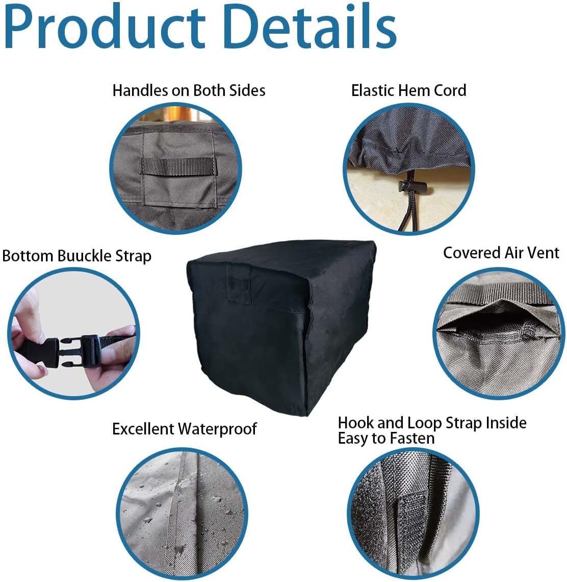 Cubierta impermeable generador 25x24x21pulg poliéster