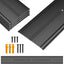 Tira transición aluminio 36x4" perfil plano para alfombras