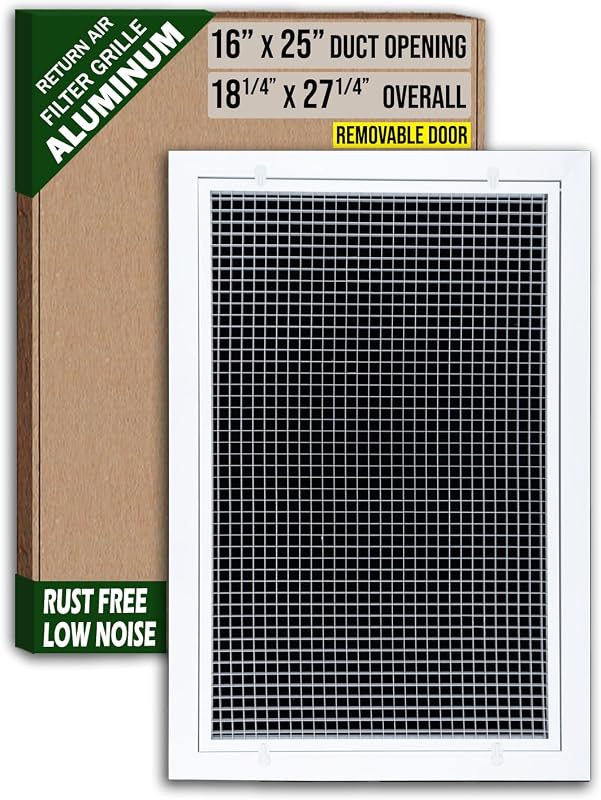Rejilla filtro aire aluminio Eggcrate 16x25" bajo ruido