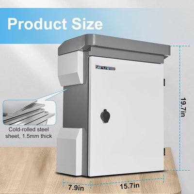 Caja eléctrica exterior acero aluminio IP65 19.7x15x7.9