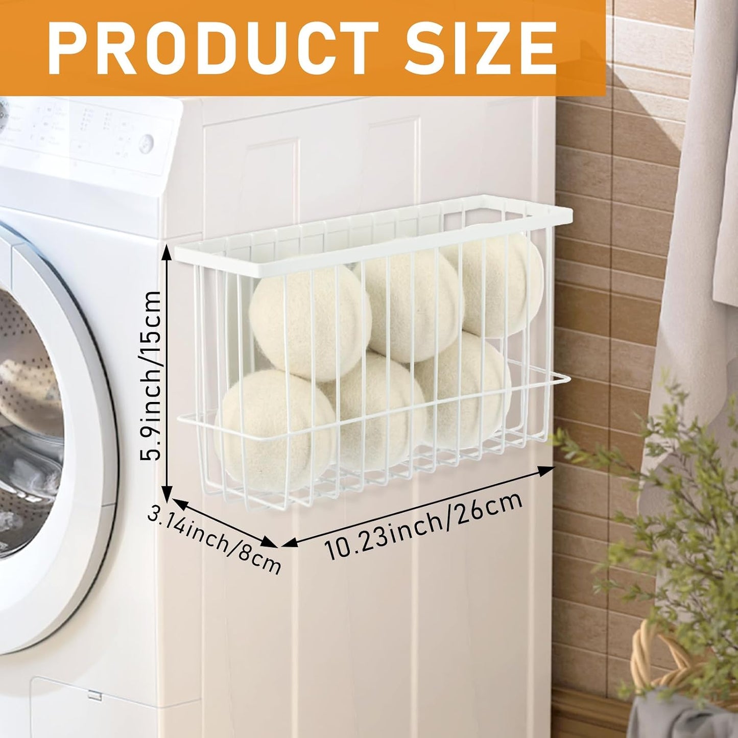 Soporte magnético para bolas de secadora blanco