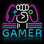 Letrero neón gamer regulable colores sala set