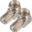 Adaptador coaxial F macho a hembra 90 grados RG6
