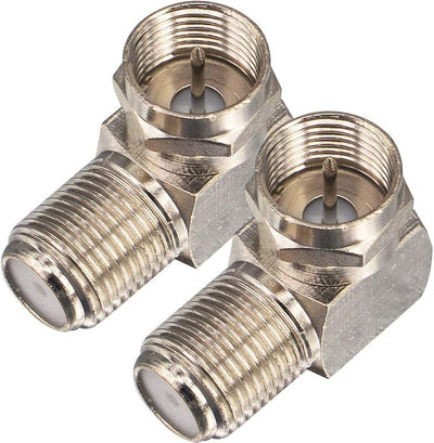 Adaptador coaxial F macho a hembra 90 grados RG6