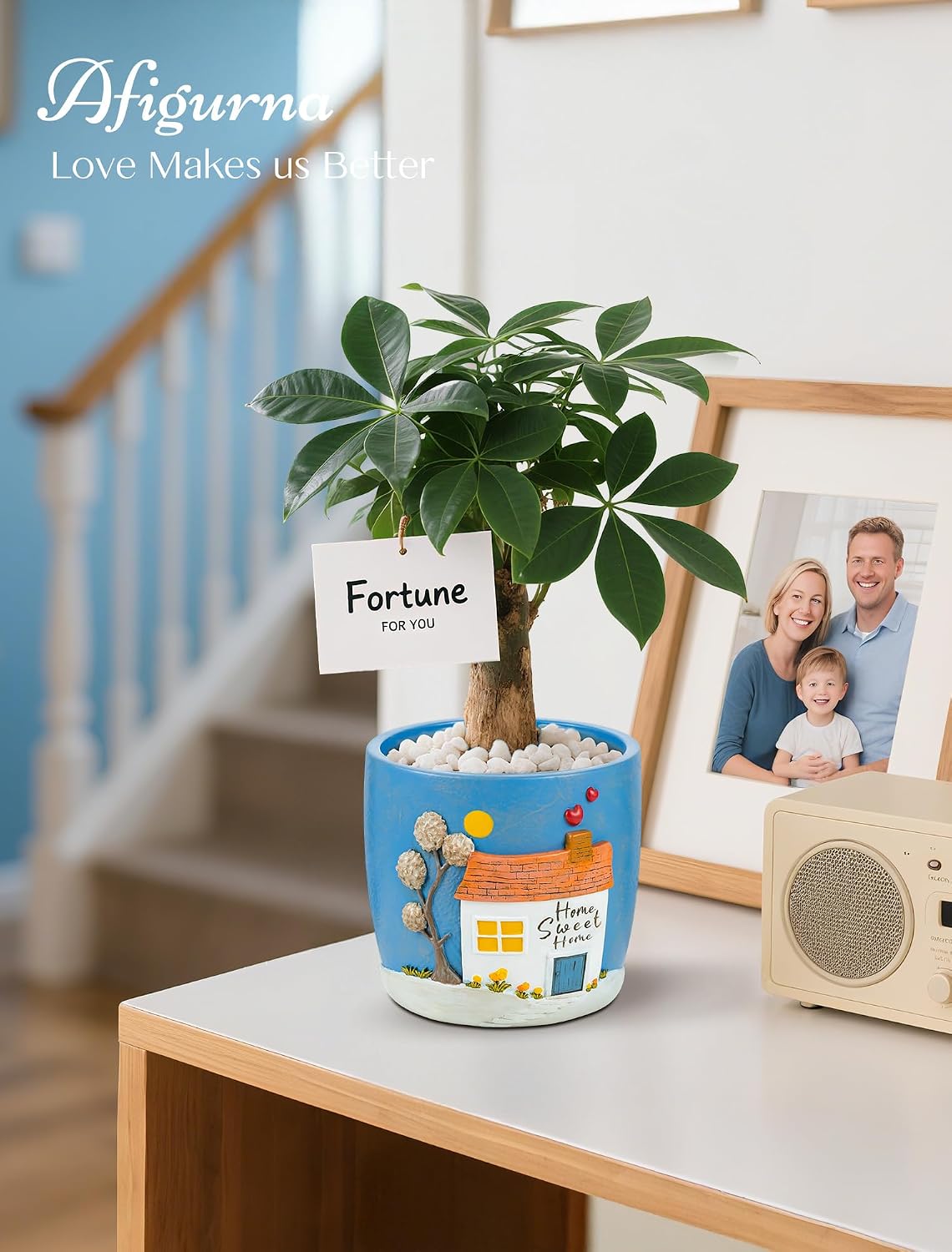 Regalo planta apartamento maceta 3d pintada a mano 5.3pulg