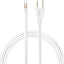 Cable lámpara 8ft enchufe polarizado 2 puntas UL blanco