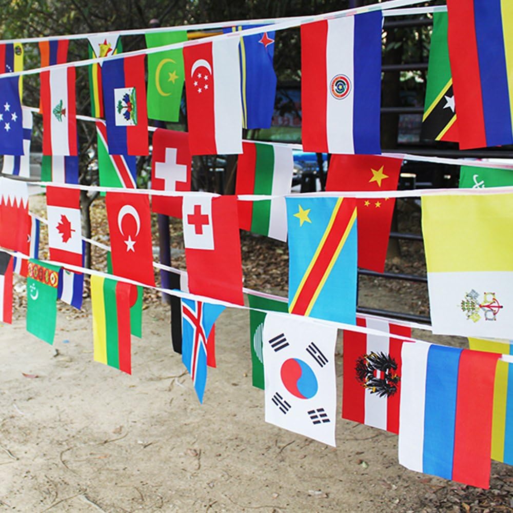 Banderas internacionales 8.2x5.5" para bar fiestas