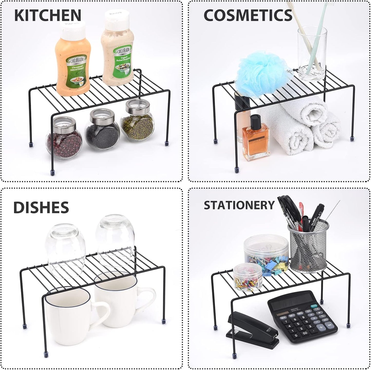 Estante cocina almacenamiento gabinete baño negro