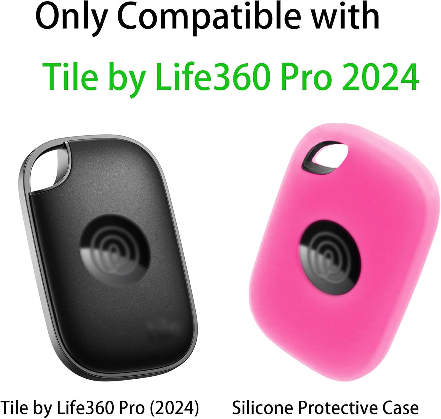 Funda silicona Tile Pro 2024 con llavero negro y blanco