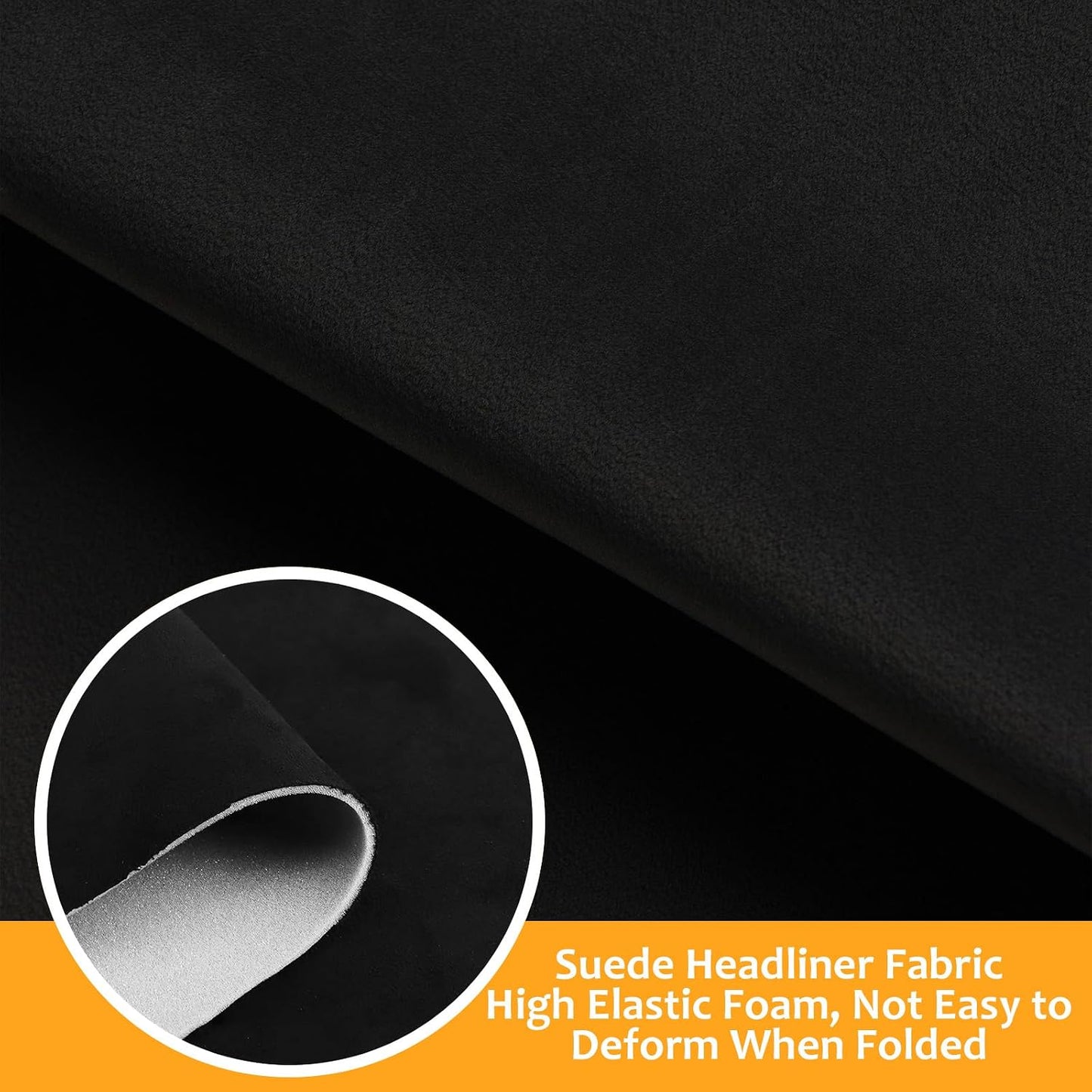 Forro gamuza espuma ignífuga 120x60" negro