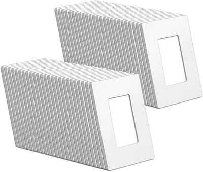 Placa interruptor blanco mate 4.69x2.91" decoradora