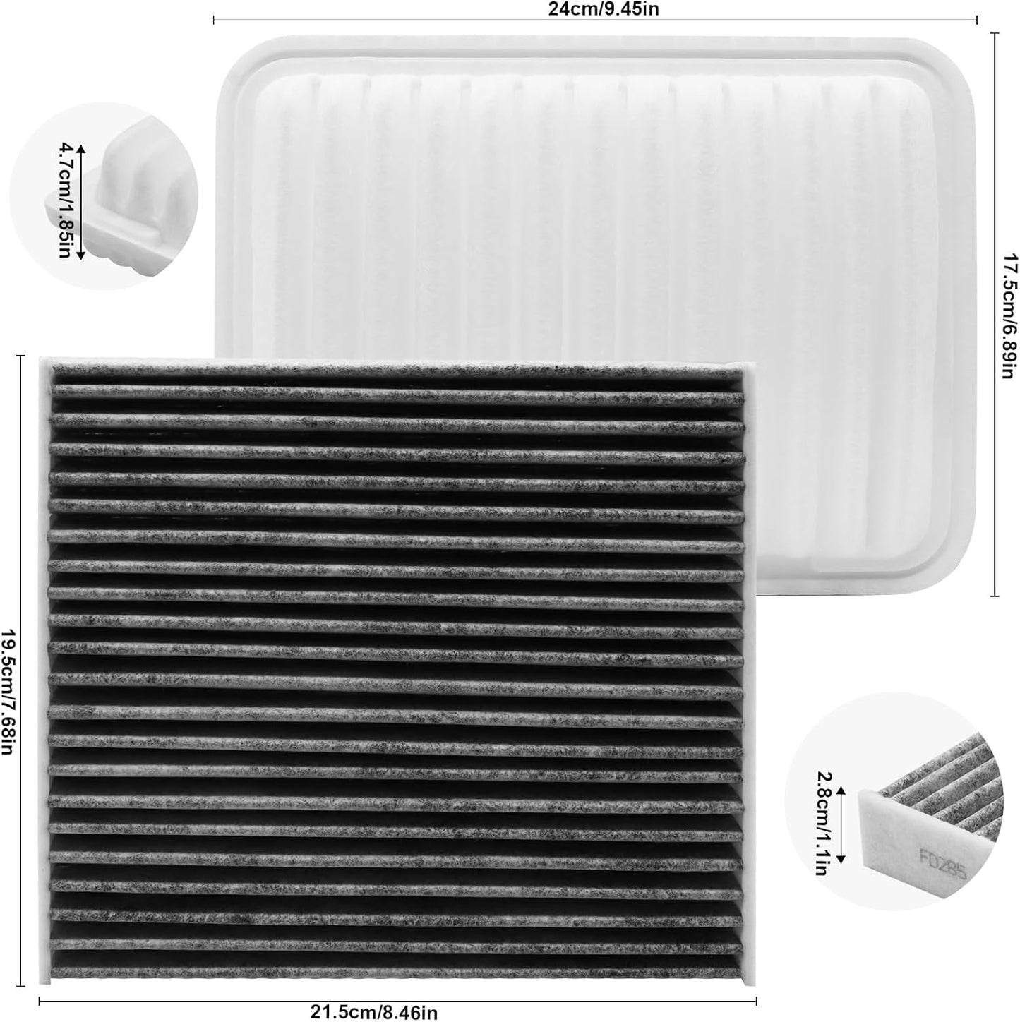 Filtro aire cabina motor peine Toyota Yaris 1.5L