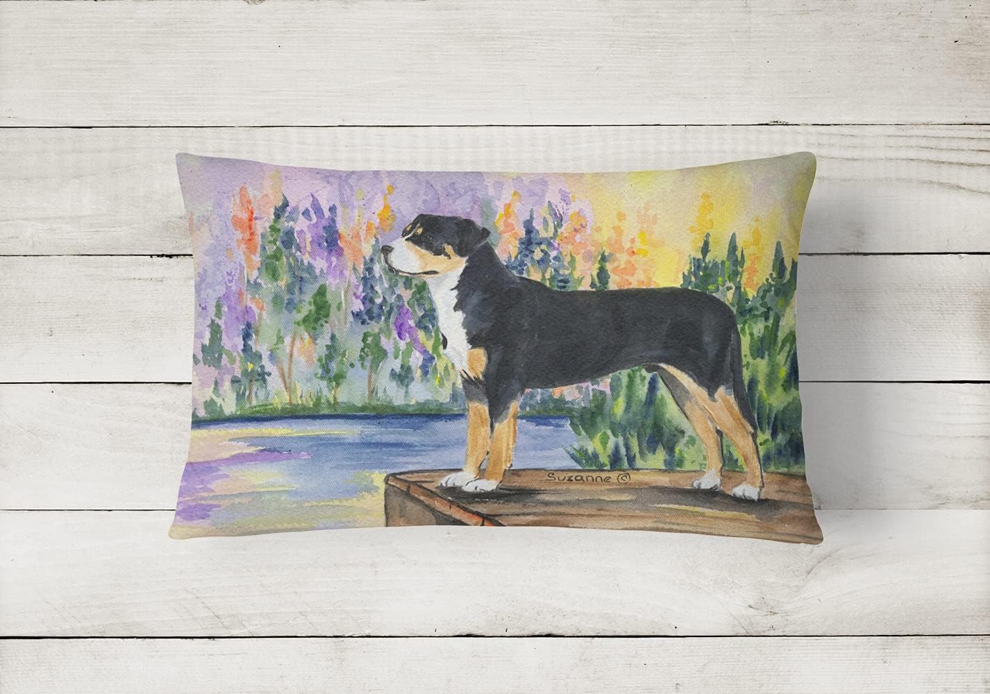 Almohada decorativa lona lavable 12x16 para sofá cama patio
