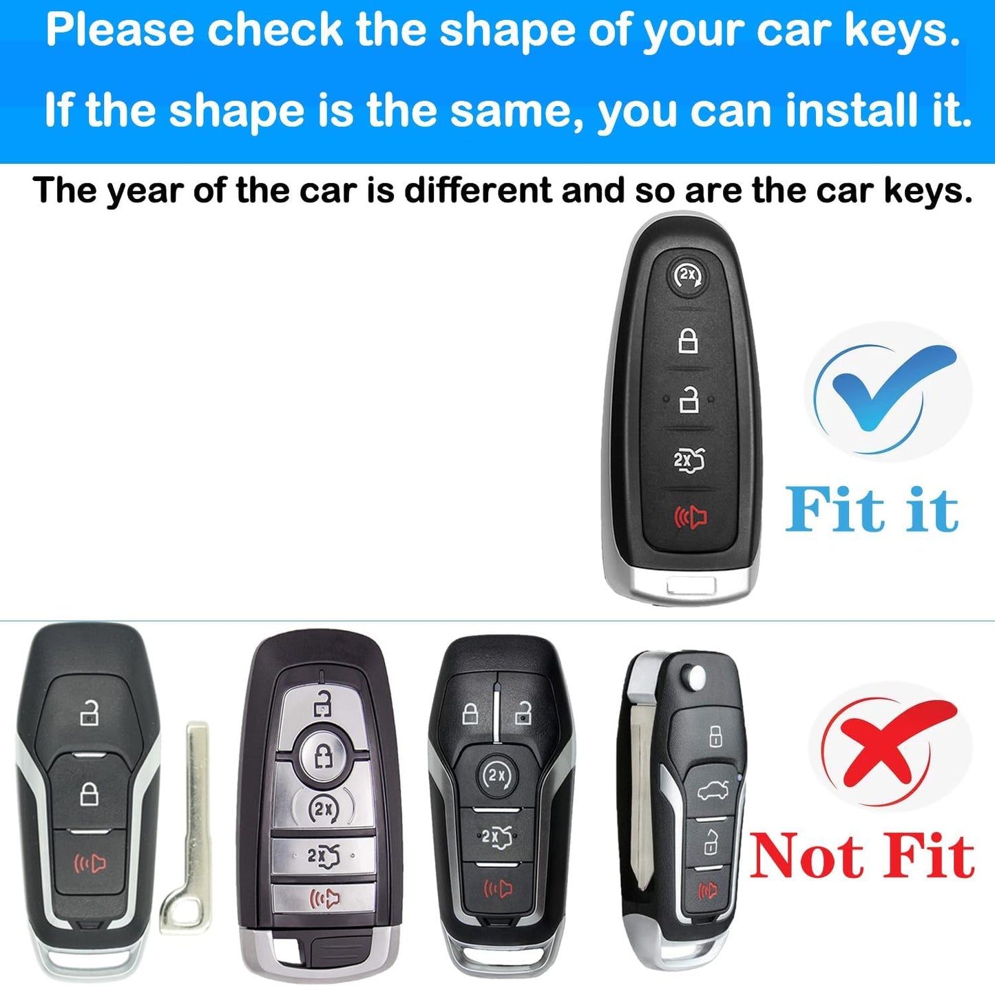 Funda llavero Ford TPU suave 5 botones comp C-Max Edge