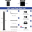 4 Postes Barandilla Cable Negro 36pulg Acero Inox T304