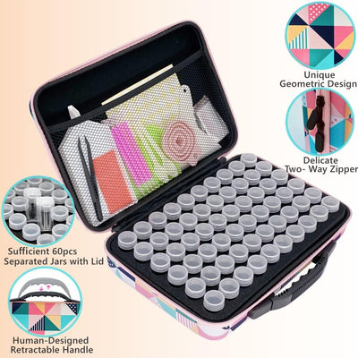 Contenedores almacenamiento pintura diamantes 60 ranuras 5D