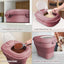 Contenedor arroz plegable 13-50lb con tapa y ruedas