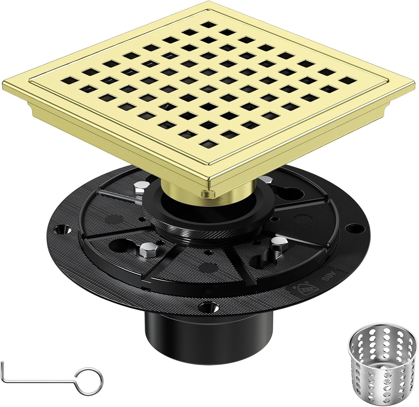 Drenaje ducha cuadrado 6pulg acero inox cromado
