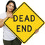 Cartel Dead End aluminio reflectante 24x24"