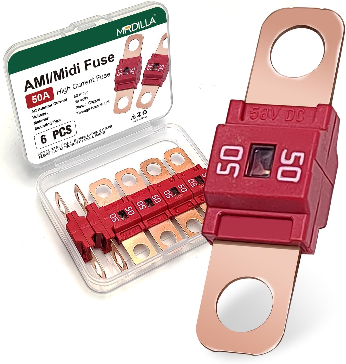 Fusibles 50A para coches y camiones pack 6