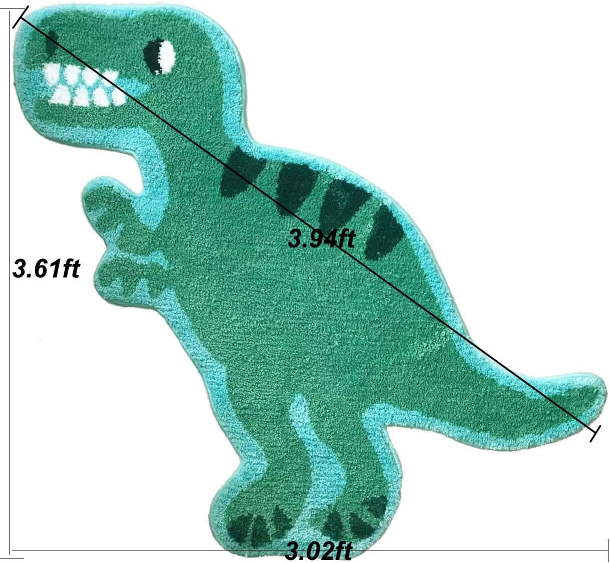Tapete baño diseño T-Rex 3.02x3.61ft antiderrap