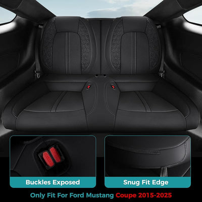 Fundas asiento cuero Mustang 15-26 ajuste total