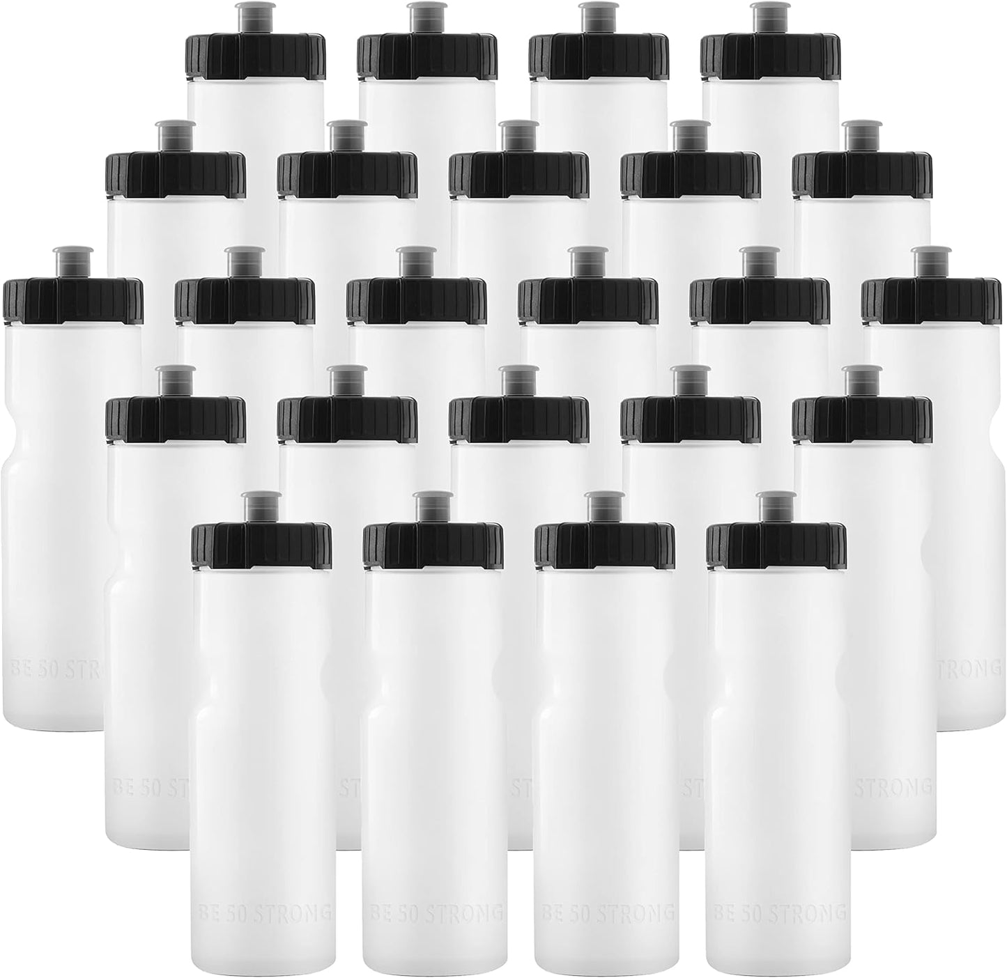 24 Botellas Agua Sin BPA 22oz Tapas Fáciles Reutilizables