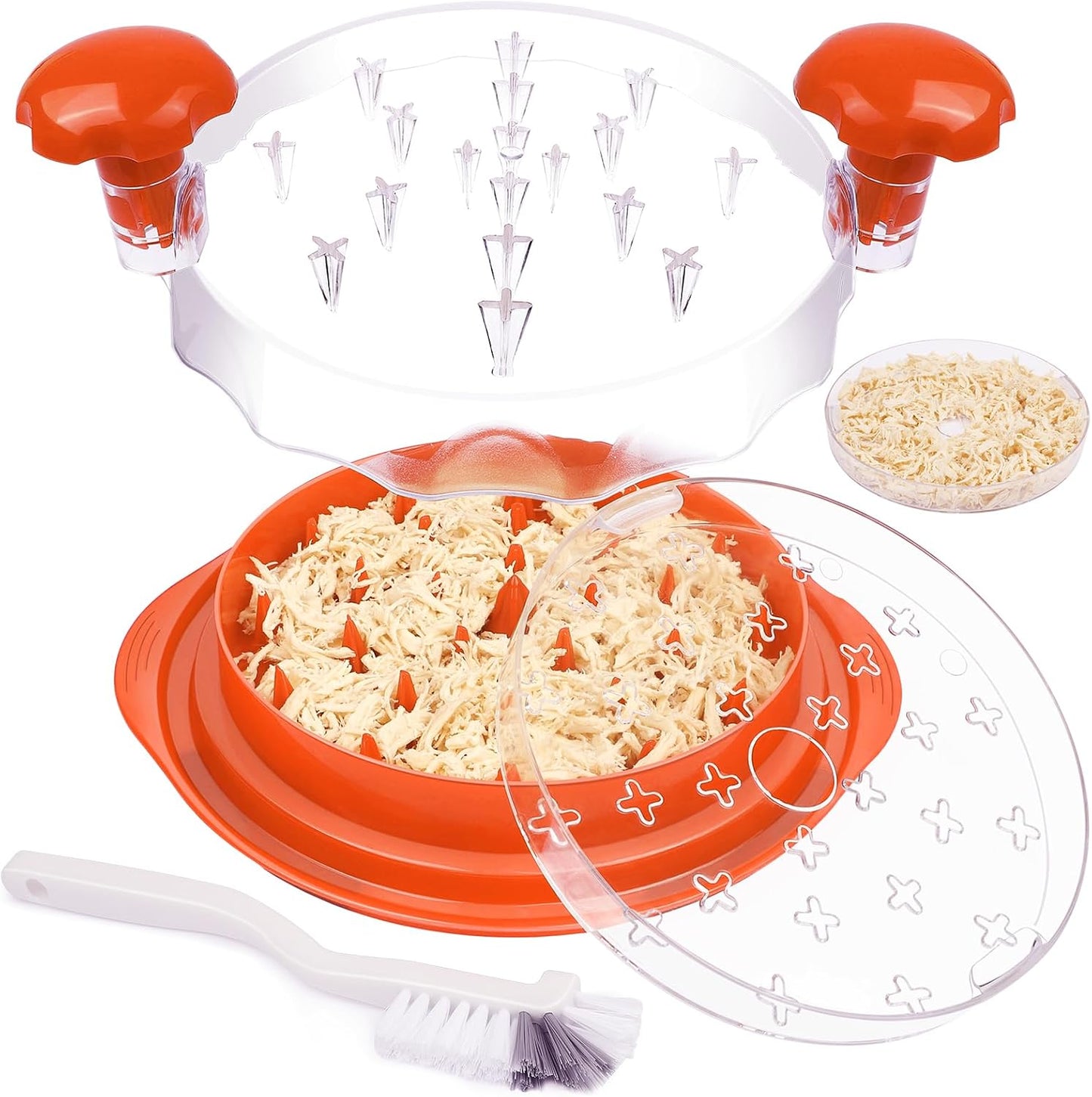 Trituradora manual pollo antiderrap tapa transparente