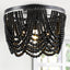Candelabro bohemio negro techo 12.6" cuentas