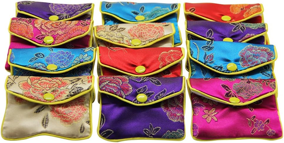 Bolsas regalo seda varios colores set 12 pequeñas