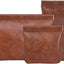 3 bolsas maquillaje piel sintética viaje organizador marrón